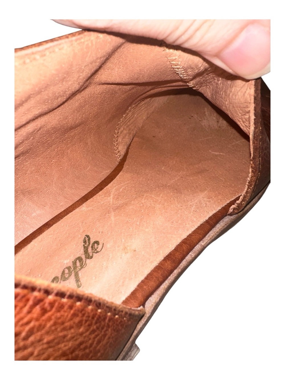 Free People Royale Flats Cutout Leather Pointed Toe D’Orsay Brown Size 40 9/9.5 - Picture 14 of 16